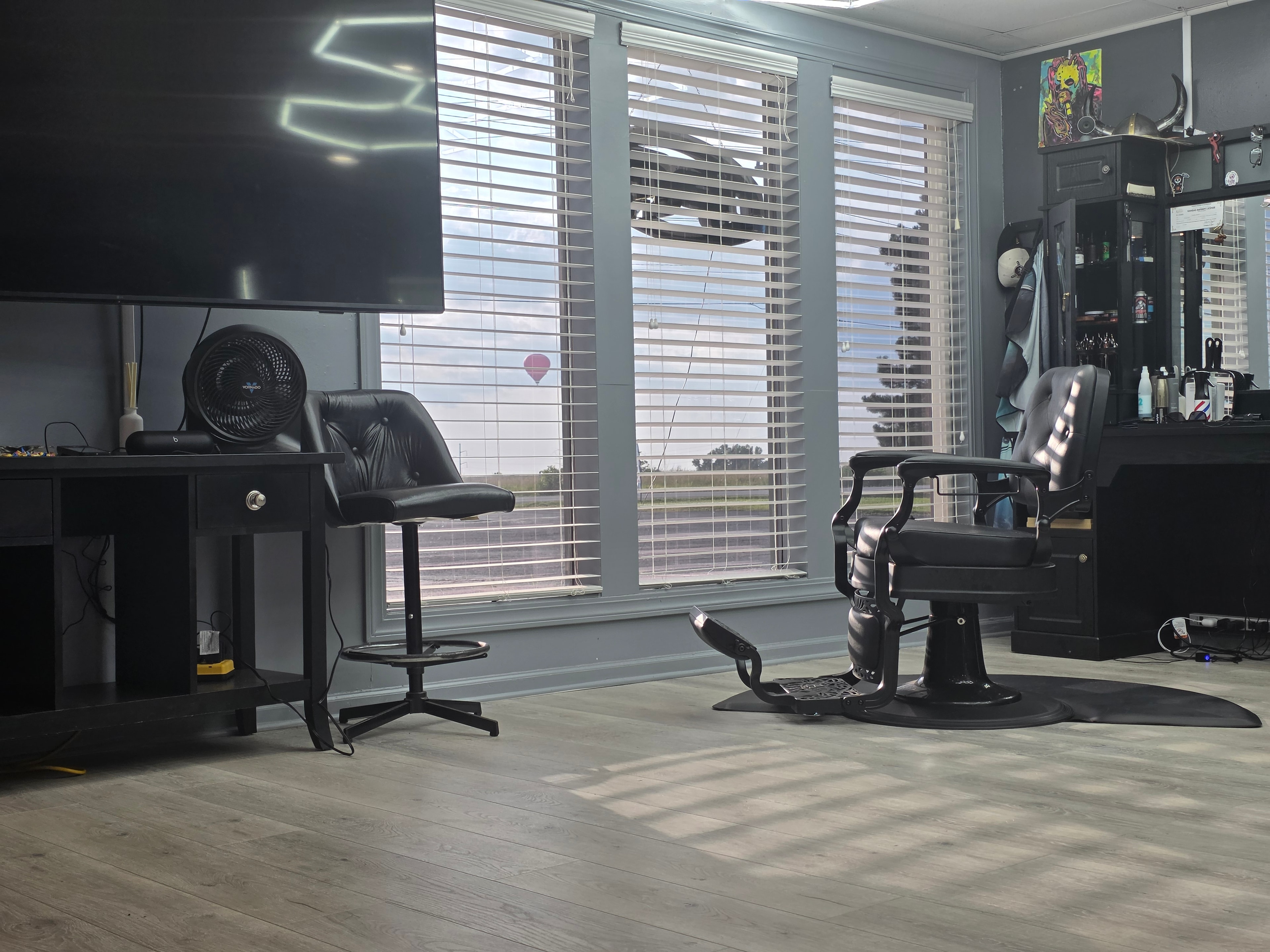 Beard grooming at The Bearded Axe Barber Shop