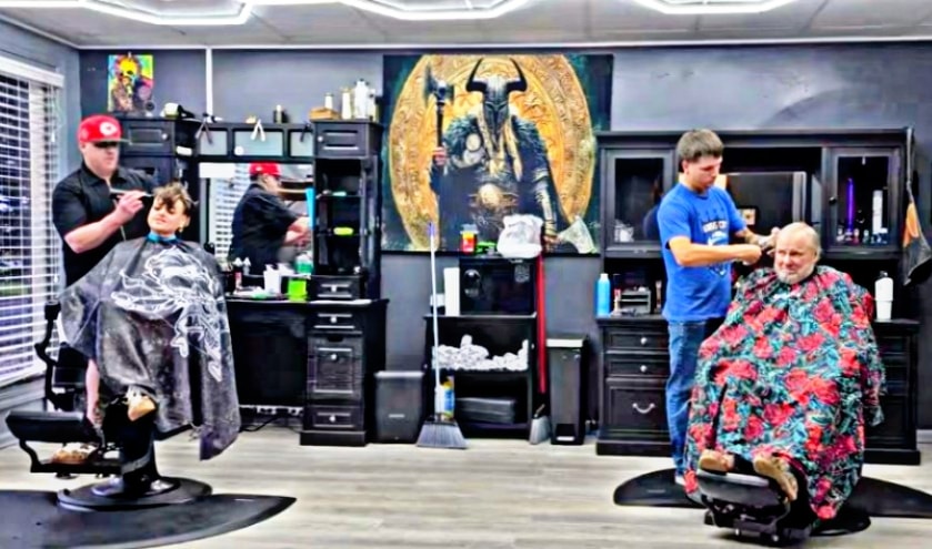Fresh cut at The Bearded Axe Barber Shop