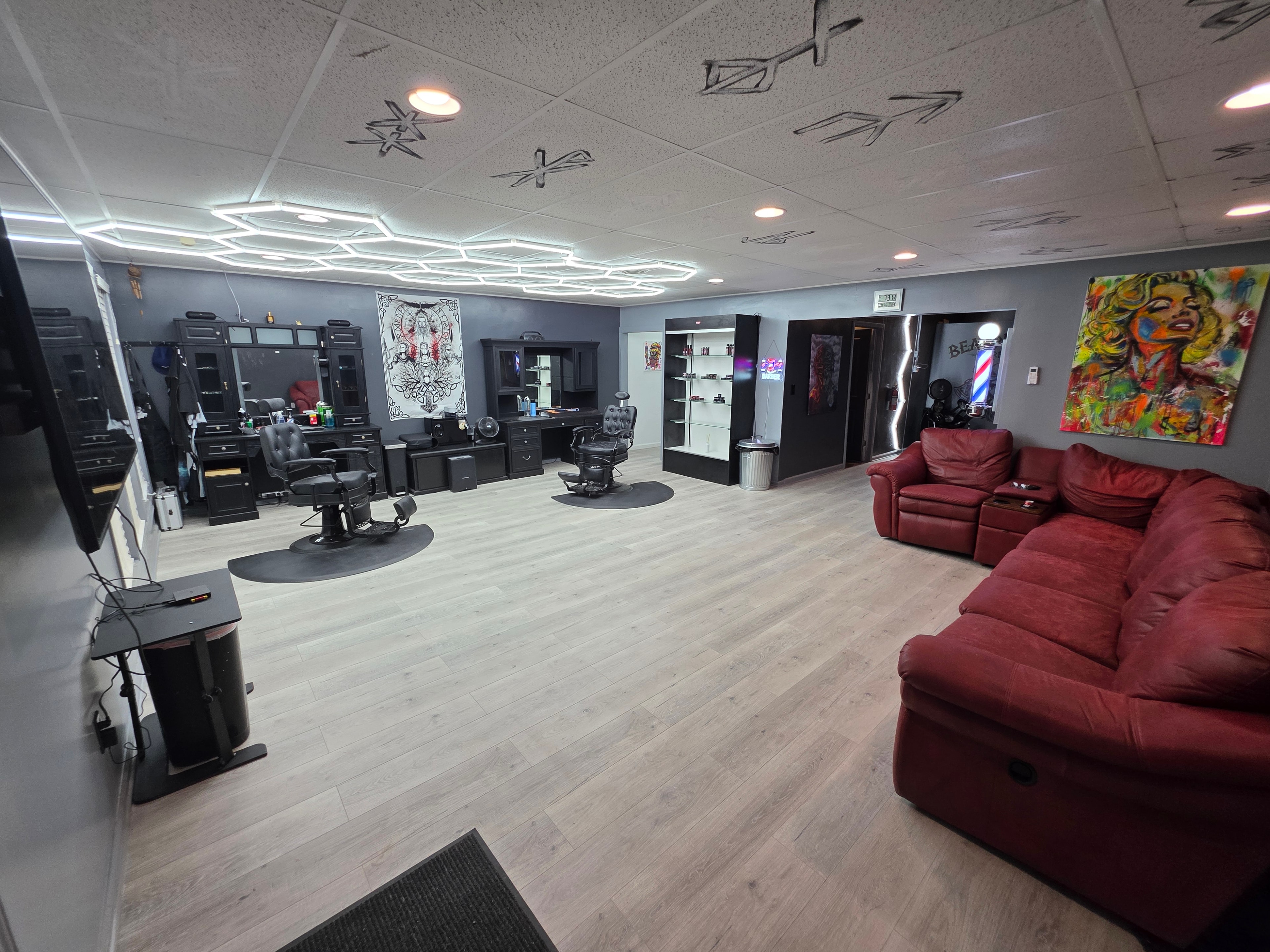 Inside The Bearded Axe Barber Shop