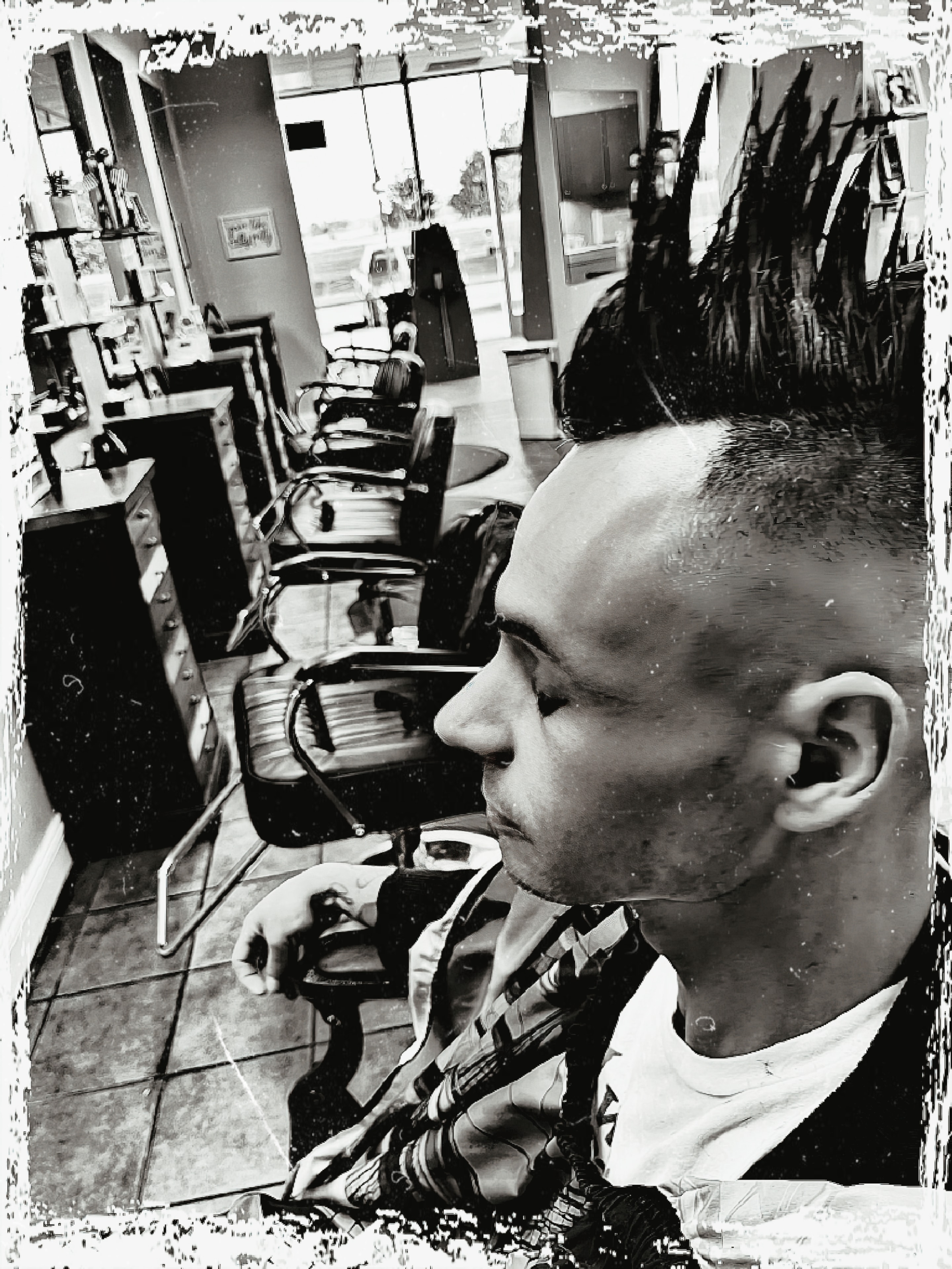 The Bearded Axe Barber Shop interior